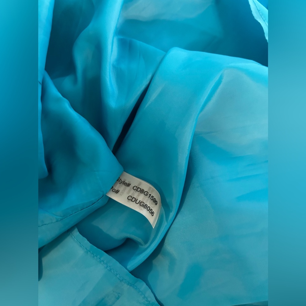 Calvin Klein Teal Sleeveless Pleated Fit & Flare Dress Size 10 - Picture 5 of 5